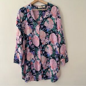 Victorias Secret Nightgown Gold Label Vintage Silk Size Large Seashells Mermaid